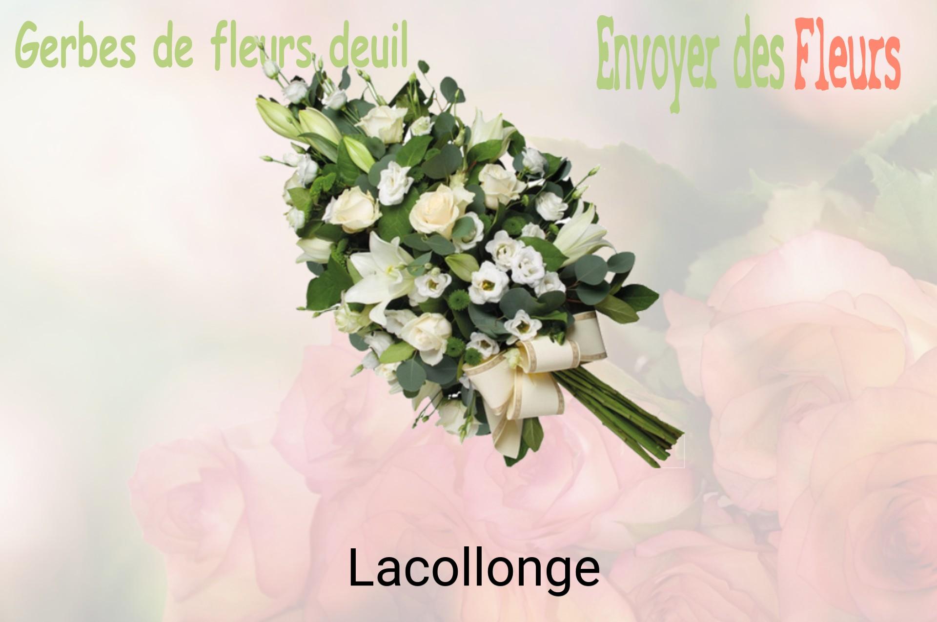 Gerbe de fleurs de deuil livrée à Lacollonge